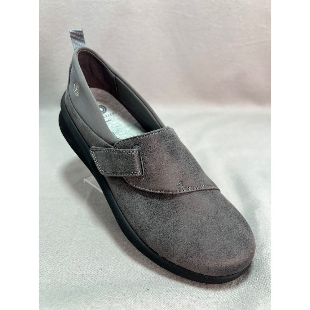 Clarks Cloudsteppers Sillian 2.0 Ease Loafers Grey Neutral Comfort Slip On 5.5